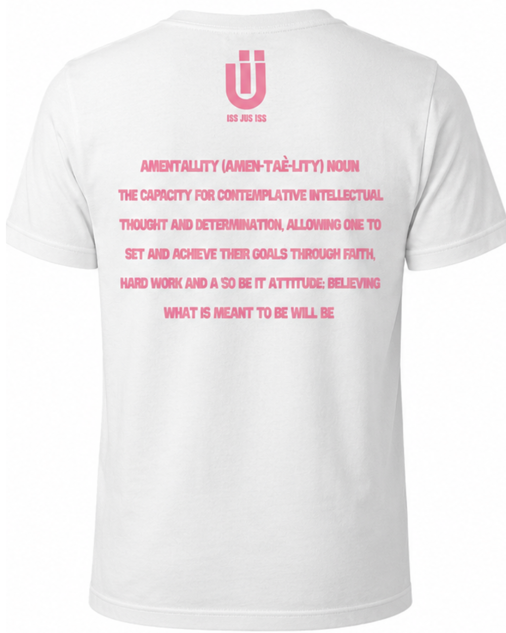 AMENtallity Define-White Tee(Pink)