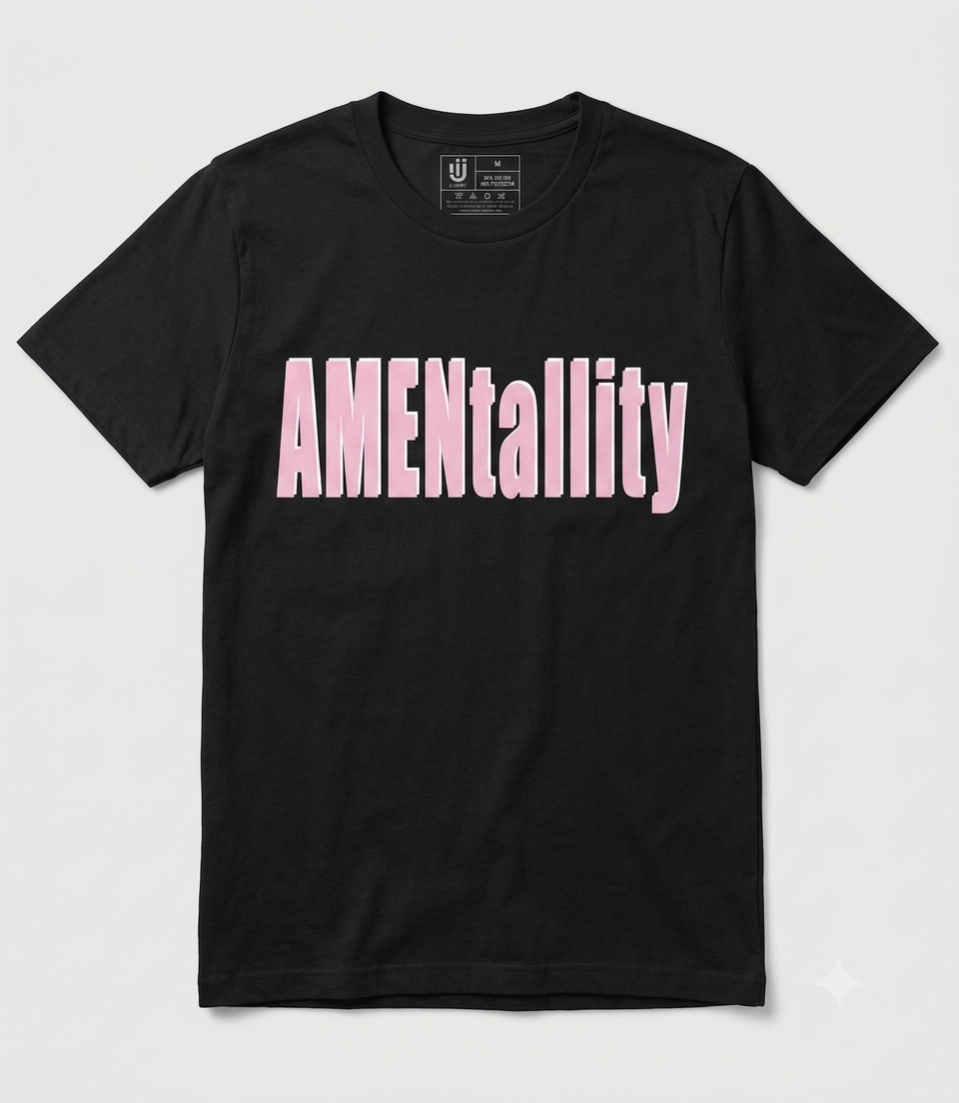 AMENtallity Define-Black Tee(Pink)