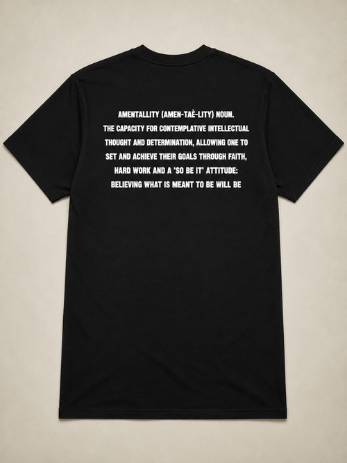 AMENtallity Define-Black Tee(White)