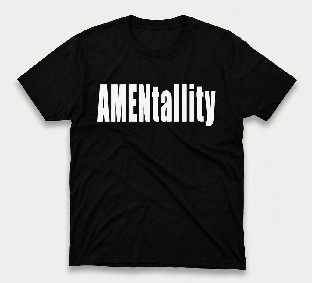 AMENtallity Define-Black Tee(White)